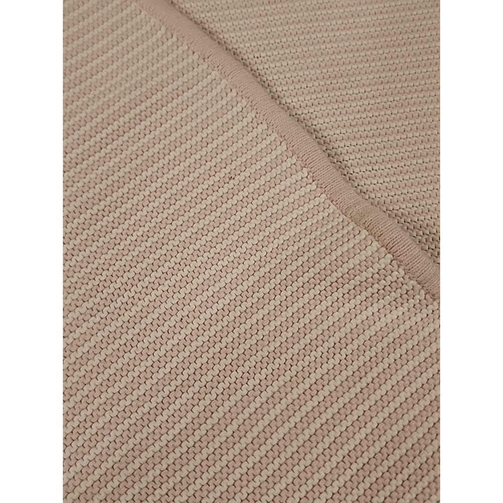 Little Me Baby Pink White Cable Knit Swaddling Receiving Blanket 30" Lovey Htf